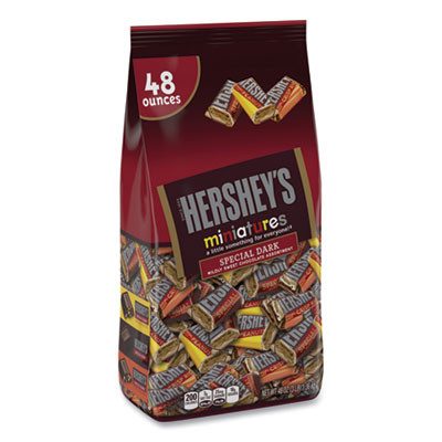 Hershey's Miniatures Variety Share Pack, Dark Assortment, 48 Oz Bag, 1 Each/Carton