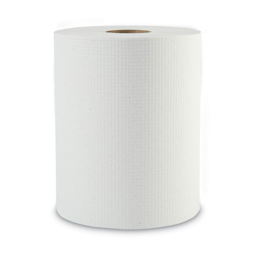 Hardwound Paper Towels, 1-ply, 8" X 600 Ft, White, 2" Core, 12 Rolls/carton