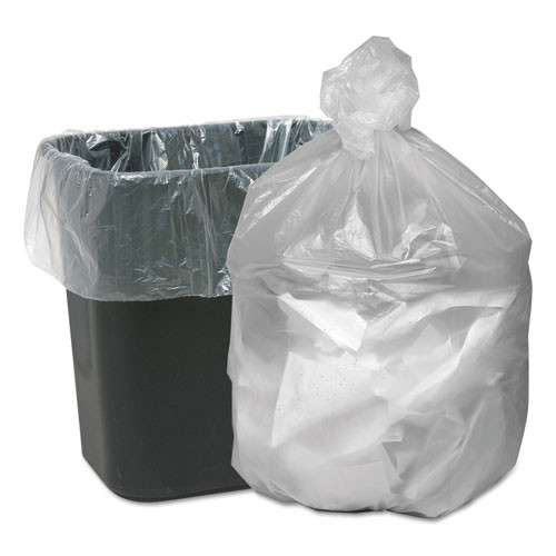 Waste Can Liners, 10 Gal, 6 Microns, 24" X 24", Natural, 1,000/carton