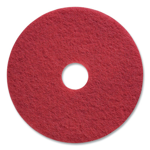 Coastwide Professional Buffing Floor Pads, 17" Diameter, Red