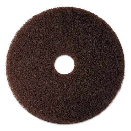3M Low-Speed High Productivity Floor Pad 7100, 20" Diameter, Brown, 5/Carton