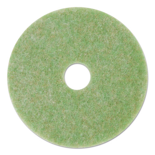 3M Low-Speed Topline Auto Scrubber Floor Pads 5000, 20" Diameter, Green/Amber