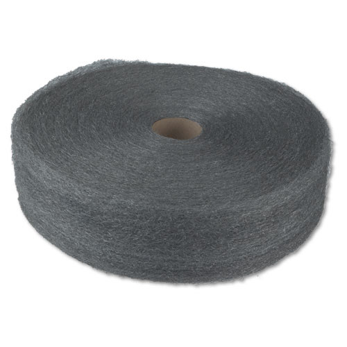 Industrial-Quality Steel Wool Hand Pads, #4 Extra Coarse, Steel Gray, 16  Pads/Sleeve, 12 Sleeves/Carton