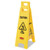 Caution Wet Floor Sign, 4-sided, 12 X 16 X 38, Yellow