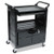 Utility Cart With Locking Doors, Two-shelf, 33.63w X 18.63d X 37.75h, Black