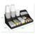 Mind Reader 11-Compartment Coffee Condiment Organizer, 18 1/4 x 6 5/8 x 9 7/8, Black