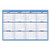 At-A-Glance® Horizontal Reversible/Erasable Wall Planner, 36 x 24, White/Blue Sheets, 12-Month (Jan to Dec): 2022, Pack of 1