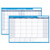 At-A-Glance® 30/60-Day Undated Horizontal Erasable Wall Planner, 48 x 32, White/Blue Sheets, Undated, Pack of 1