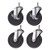 Alera® Optional Casters For Wire Shelving, 200 lbs/Caster, Gray/Black, 4/Set