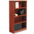 Alera® Valencia Series Bookcase, Four-Shelf, 31 3/4w x 14d x 54 7/8h, Medium Cherry, 1 Each/Carton
