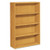 HON® 10500 Series Laminate Bookcase, Four-shelf, 36w x 13-1/8d x 57-1/8h, Harvest, 1/Carton