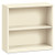 HON® Metal Bookcase, Two-shelf, 34-1/2w x 12-5/8d x 29h, Putty, 1/Carton