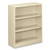 HON® Metal Bookcase, Three-shelf, 34-1/2w x 12-5/8d X 41h, Putty, 1/Carton