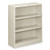 HON® Metal Bookcase, Three-shelf, 34-1/2w x 12-5/8d X 41h, Light Gray, 1/Carton