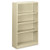 HON® Metal Bookcase, Four-shelf, 34-1/2w X 12-5/8d x 59h, Putty (Pack of 1)