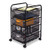 Safco® Onyx Mesh Mobile File With Four Supply Drawers, 15.75w x 17d x 27h, Black, 1 Each/Carton