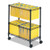 Safco® Two-tier Rolling File Cart, 25.75w x 14d x 29.75h, Black, 1 Each/Carton