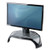 Fellowes® Smart Suites Corner Monitor Riser, For 21" Monitors, 18.5" x 12.5" x 3.88" to 5.13", Black/Clear Frost, Supports 40 lbs