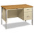 HON® 34000 Series Right Pedestal Desk, 45.25" x 24" x 29.5", Harvest/Putty, 1 Each/Carton
