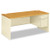 HON® 38000 Series Right Pedestal Desk, 48" x 30" x 29.5", Harvest/Putty, 1 Each/Carton