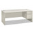 HON® 38000 Series Right Pedestal Desk, 72" x 36" x 30", Light Gray/Silver, 1 Each/Carton