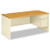 HON® 38000 Series Right Pedestal Desk, 72" x 36" x 29.5", Harvest/Putty, 1 Each/Carton