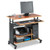Safco® Muv 28" Adjustable-Height Mini-tower Computer Desk, 35.5" x 22" x 29" to 34", Cherry/Black, 1 Each/Carton