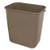 Soft-sided Wastebasket, Rectangular, Polyethylene, 41 Qt, Beige