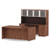 Alera Valencia Series Bow Front Desk Shell, Modern Walnut