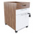 Essentials Mobile Pedestal File, Left Or Right, 2-drawers: Box/file, Legal/letter, White/espresso, 15.5" X 21.2" X 24.2"