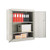 Assembled 42" High Heavy-duty Welded Storage Cabinet, Two Adjustable Shelves, 36w X 18d, Light Gray