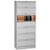 Fixed Shelf Enclosed-format Lateral File For End-tab Folders, 7 Legal/letter File Shelves, Light Gray, 36" X 16.5" X 87"