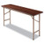 Wood Folding Table, Rectangular, 59.88w X 17.75d X 29.13h, Mahogany