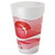 Horizon Hot/cold Foam Drinking Cups, 16 Oz, Printed, Cranberry/white, 25/bag, 40 Bags/carton