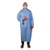 T-style Isolation Gown, Lldpe, Large, Light Blue, 50/carton