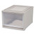 Iris Stackable Storage Drawer, 10.85 gal, 15.75" x 19.62" x 11.5", Gray/Translucent Frost