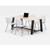 KFI Studios Midtown Dining Table With Four White Kool Series Chairs, 36 X 72 X 30, Kensington Maple, Ships In 4-6 Business Days