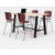 KFI Studios Midtown Bistro Dining Table With Four Burgundy Kool Barstools, 36 X 72 X 41, Kensington Maple