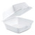 Dart Foam Hinged Lid Containers, 5.38 X 5.5 X 2.88, White, 500/carton