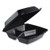 Dart Insulated Foam Hinged Lid Containers, 3 Compartments, 7.96 X 3.2 X  8.36, Black, Foam, 200/carton