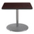 NPS Cafe Table, 36w X 36d X 30h, Square Top/round Base, Mahogany Top, Gray Base
