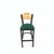 JMC Furniture Eagle Series Barstool, Supports Up To 300 Lb, 28.5" Seat Height, Green Seat, Natural Back, Black Base