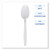Heavyweight Polypropylene Cutlery, Spoon, Plastic, White, 1,000/Carton