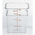 Cambro 4 Quart Clear Measuring Plastic Square Container, 6 Each