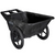 Rubbermaid FG564200BLA Big Wheel Black Heavy-Duty Tilt-Truck Cart - 7.5 cu. ft.