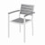 KFI Studios Eveleen Outdoor Patio Table With Four Gray Powder-coated Polymer Chairs, 32" Square, Gray, Ships In 4-6 Business Days