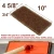 3M Doodlebug Brown Scrub Strip Pad 8541 4 5/8" x 10" 5-Pack 8541N