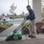 Bissell 31" Battery Powered Triple Brush Push Power Sweeper, 13.2 Gal. Capacity