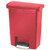Slim Jim Resin Step-on Container, Front Step Style, 8 Gal, Red