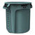 Round Brute Container, Plastic, 10 Gal, Gray